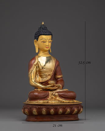 Amitabha Buddha Statue in 24K Gold