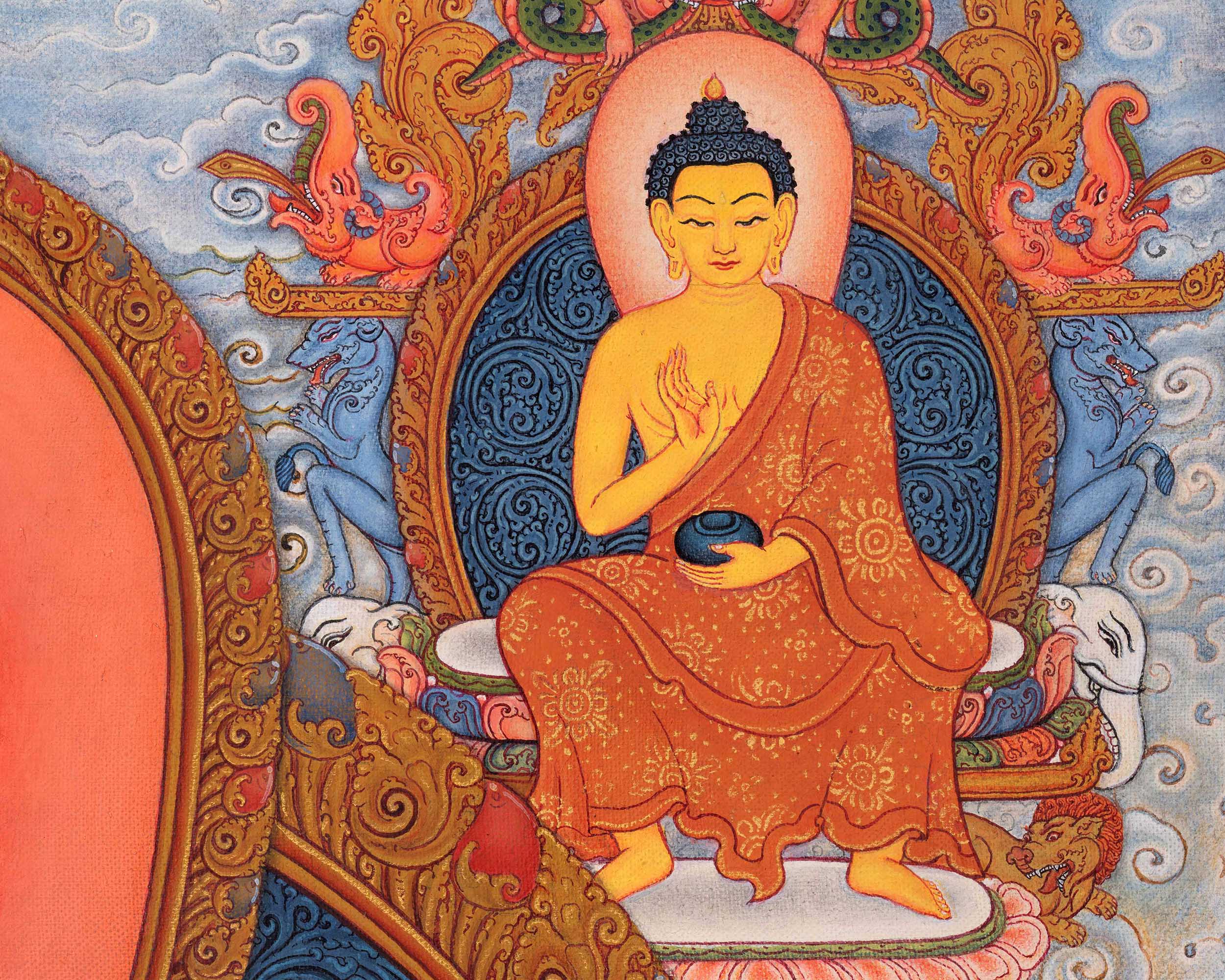 Traditional Buddha Shakyamuni Thangka | Thangka for Enlightenment