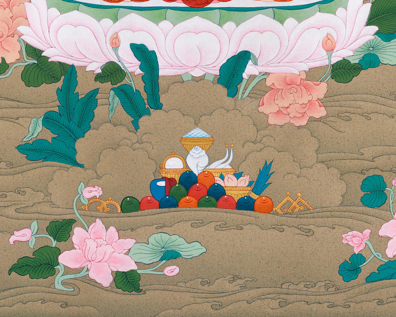 Dhyani Buddha Shakyamuni Meditation Thangka | Tibetan Buddhist Artwork