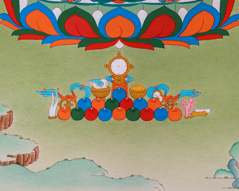 Bodhisattva Chenresig Thangka | Handpainted Buddhist Art