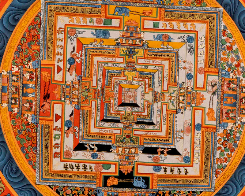 Zen Kalachakra Mandala Thangka | Wall Decoration Art