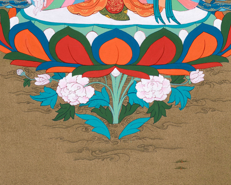 White Tara Goddess Thangka | Female Buddha | Compassion and Healing