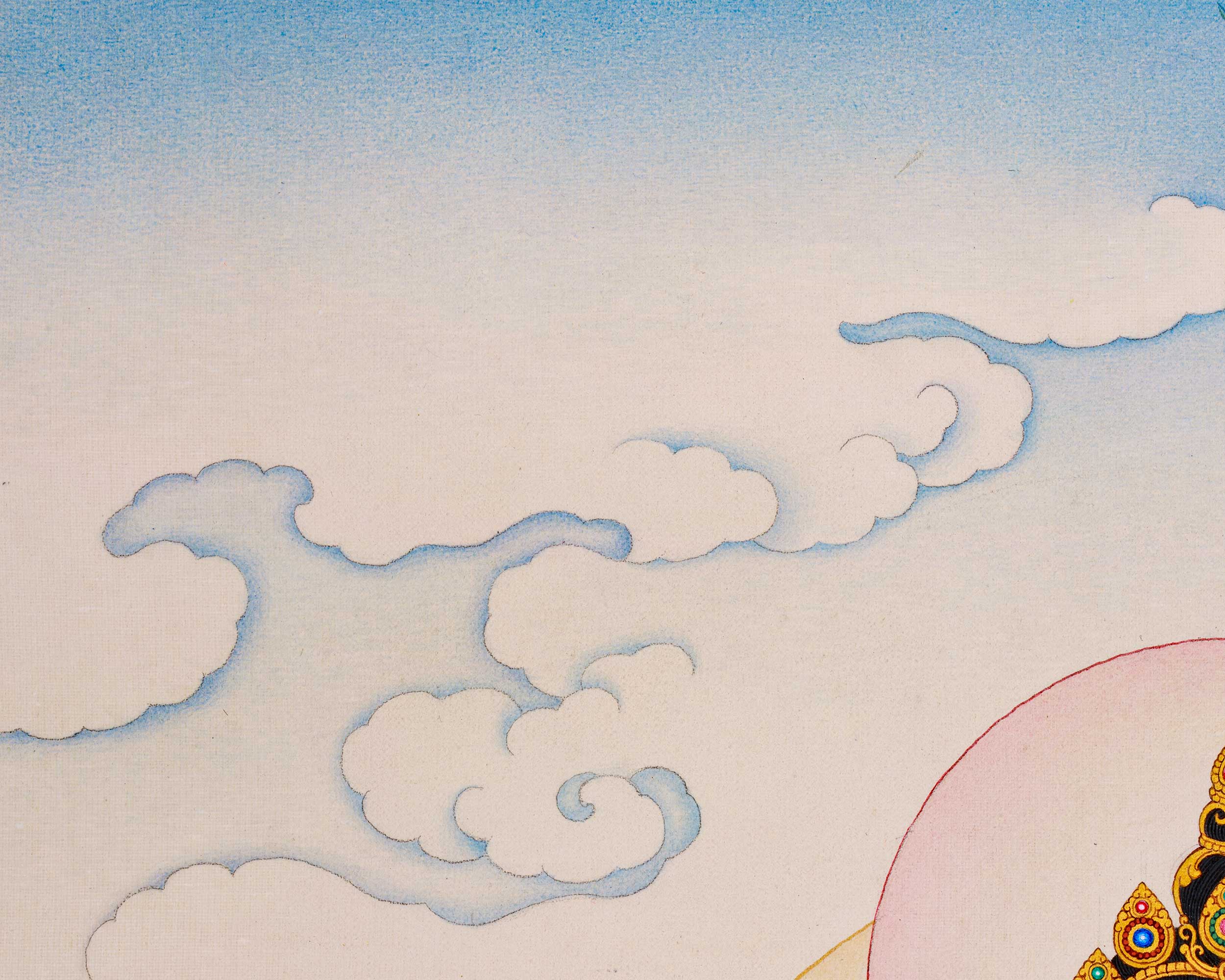 Hand-painted Four-Armed Chenrezig Thangka | Avalokiteshvara Bodhisattva Art