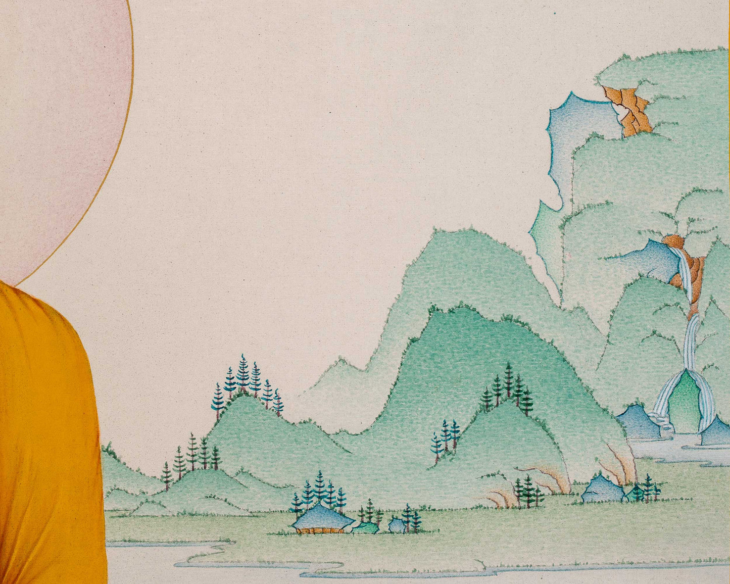 Uniquely Painted Shakyamuni Thangka