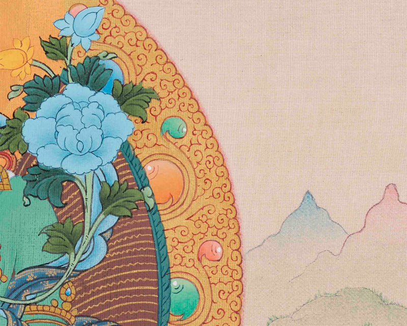 Goddess Green Tara Thangka | Artwork for Spiritual Connection | Wall Decors