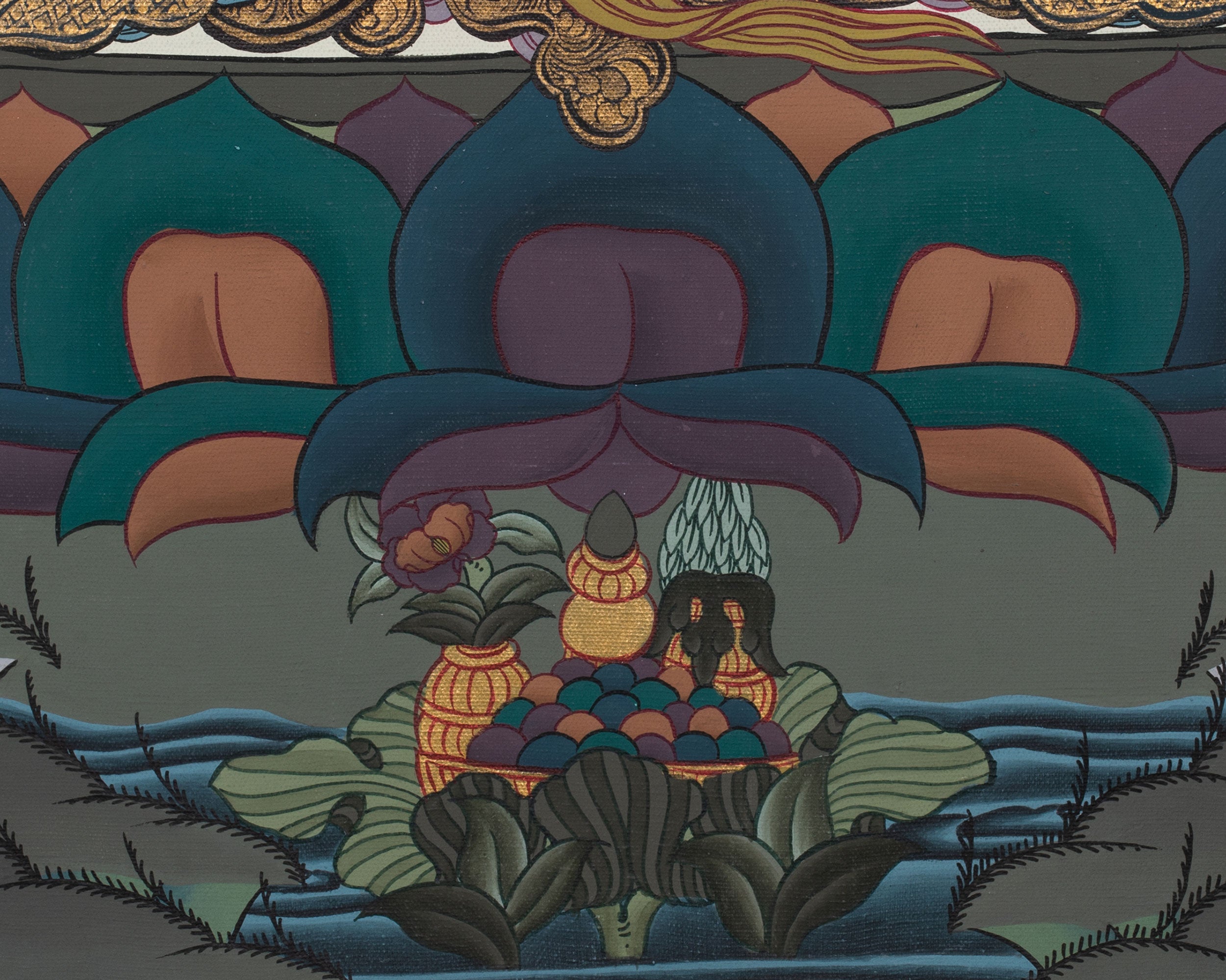 Amitayus Thangka Painting | Buddha of Infinite Life Wall Art
