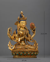Handcrafted Four-armed Chenrezig Statue