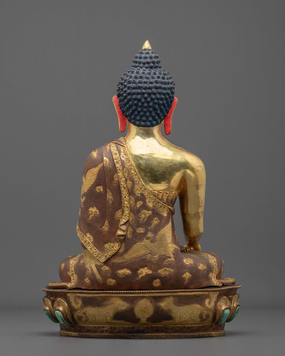Historical Namo Buddha Shakyamuni Sculpture | Gold Plated Buddha Statue