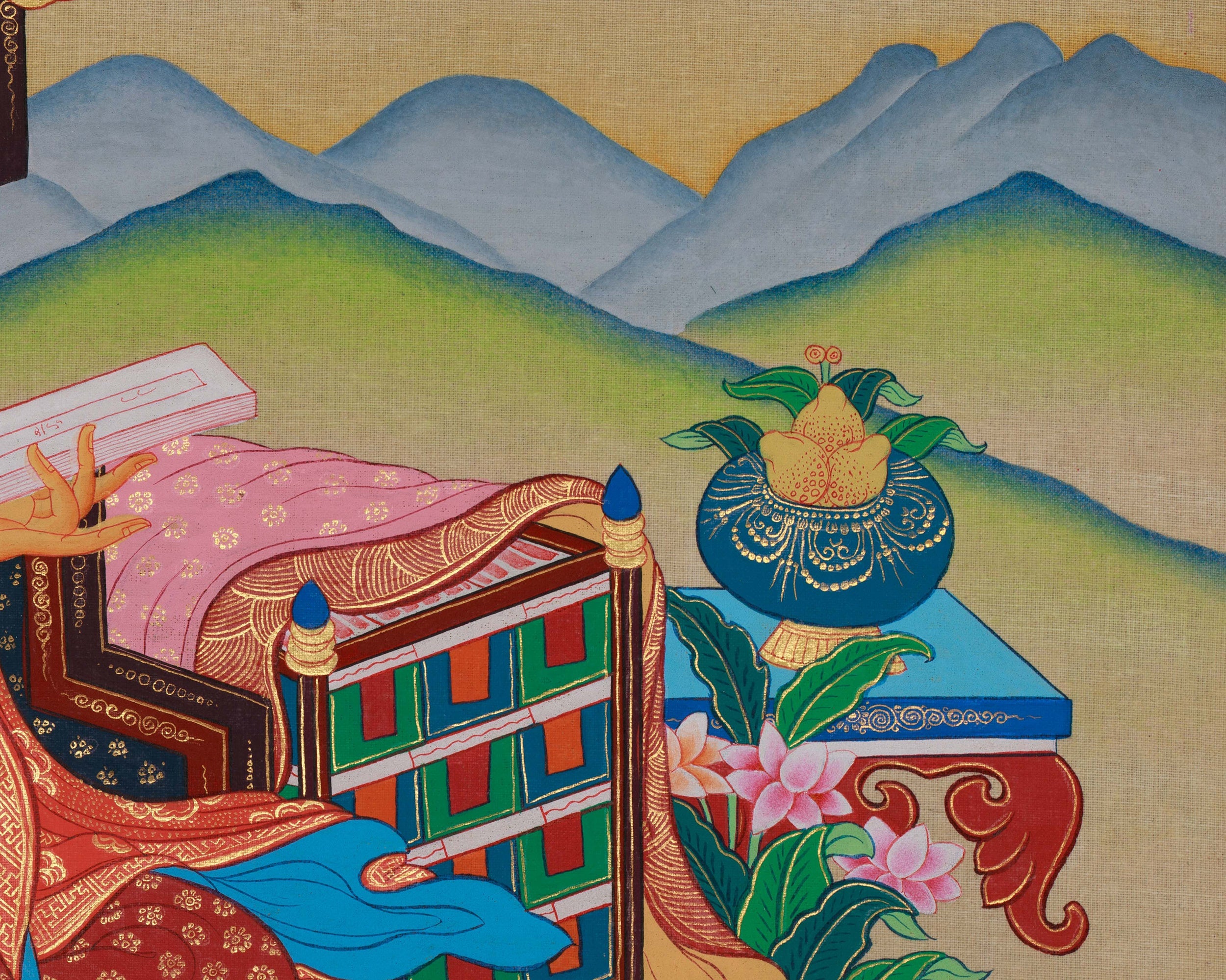 Nagarjuna Sacred Thangka | Buddhist Master Art | Wall Hanging