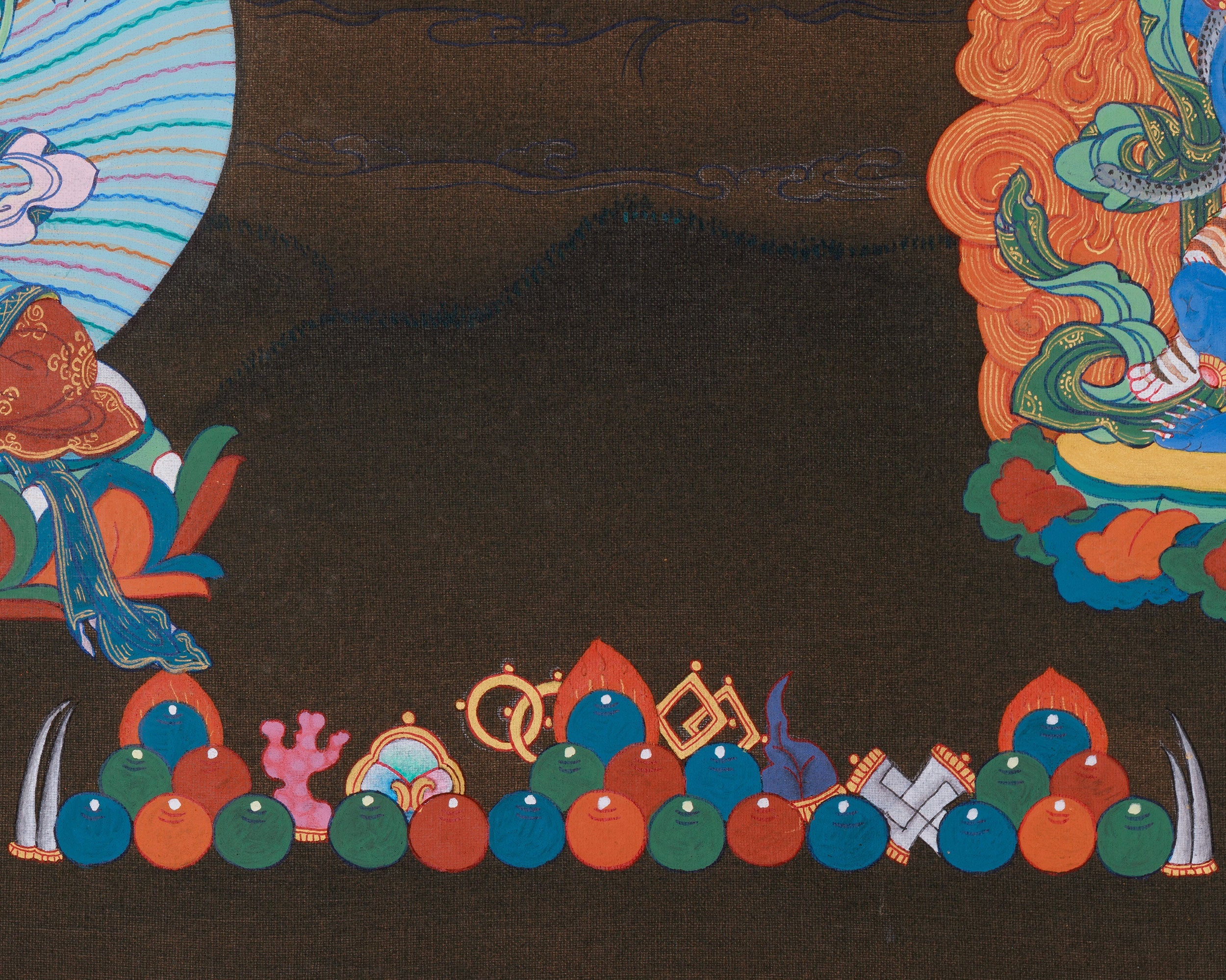 Three Tibetan Bodhisattvas: Chenrezig, Manjushri, and Vajrapani | Buddhist Altar