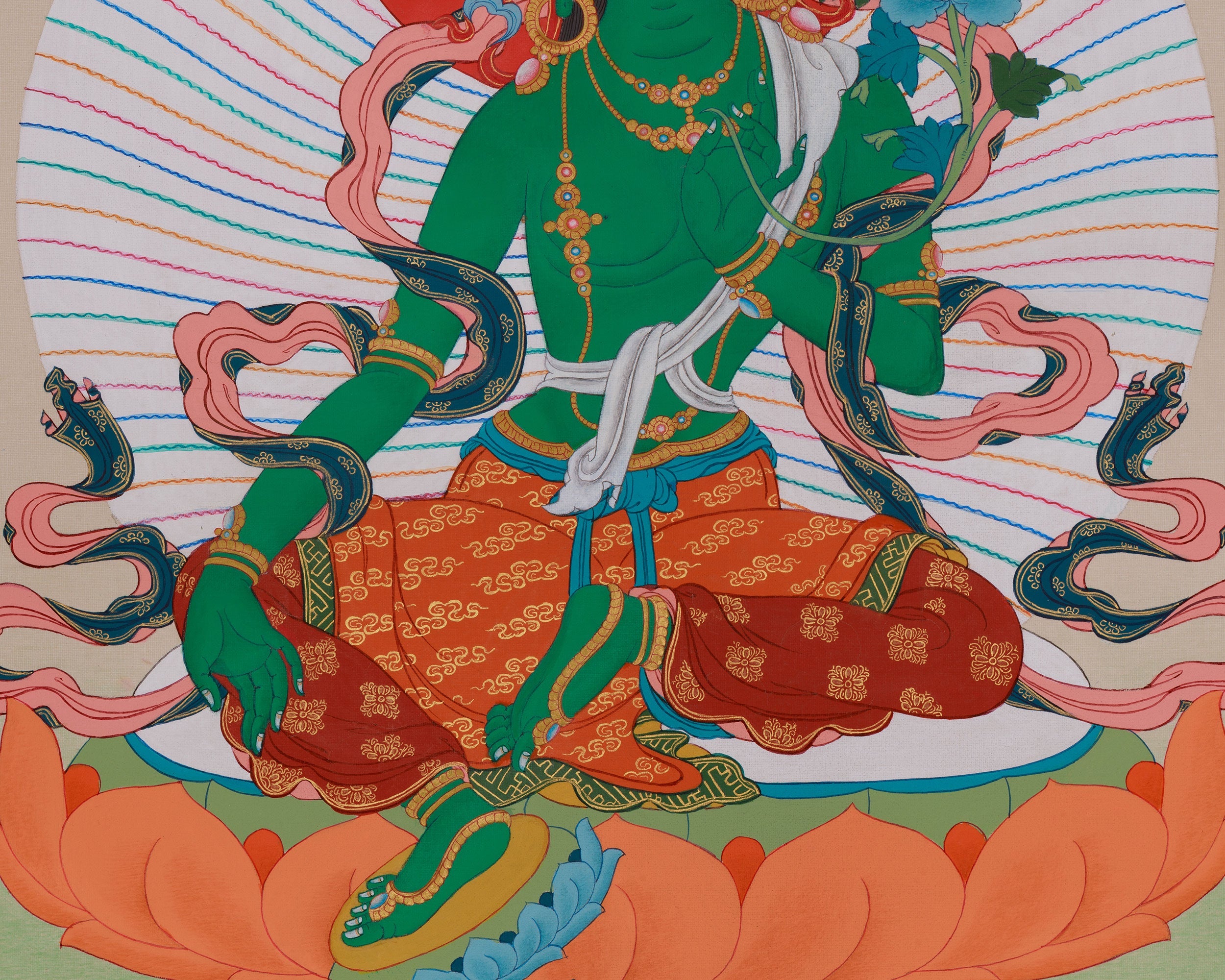 Green Tara Devotional Art | Swift Compassion and Blessings