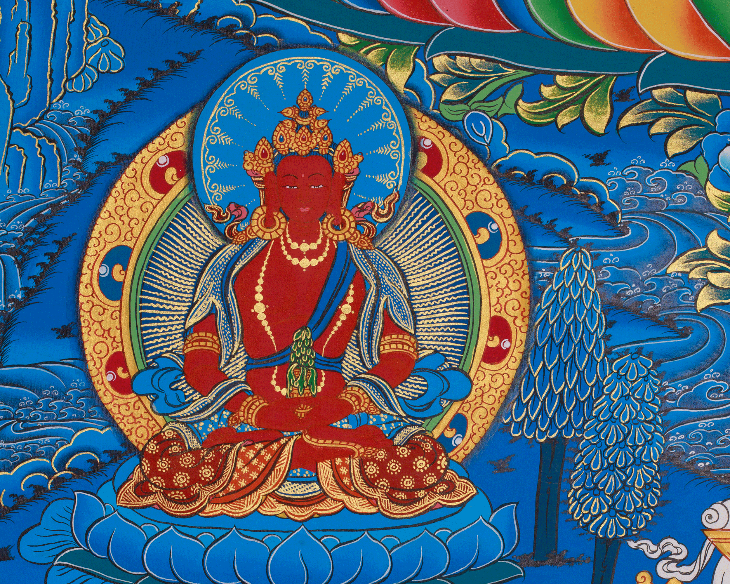 White Tara Longevity Art | Seven-Eyed Goddess | Sita Tara | Healing Deity