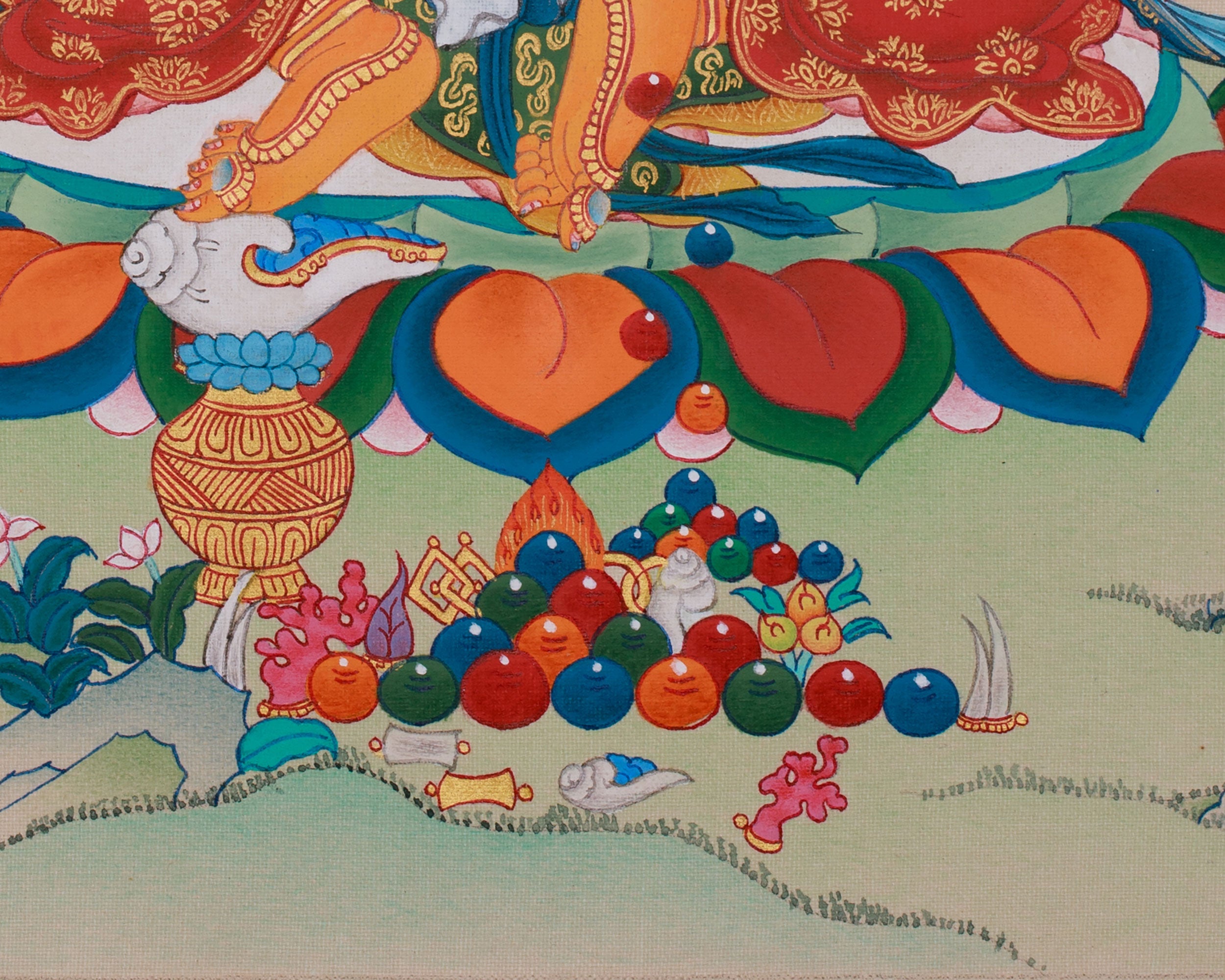 Thangka of Dzambhala | The Buddha of Wealth, Prosperity, and Abundance