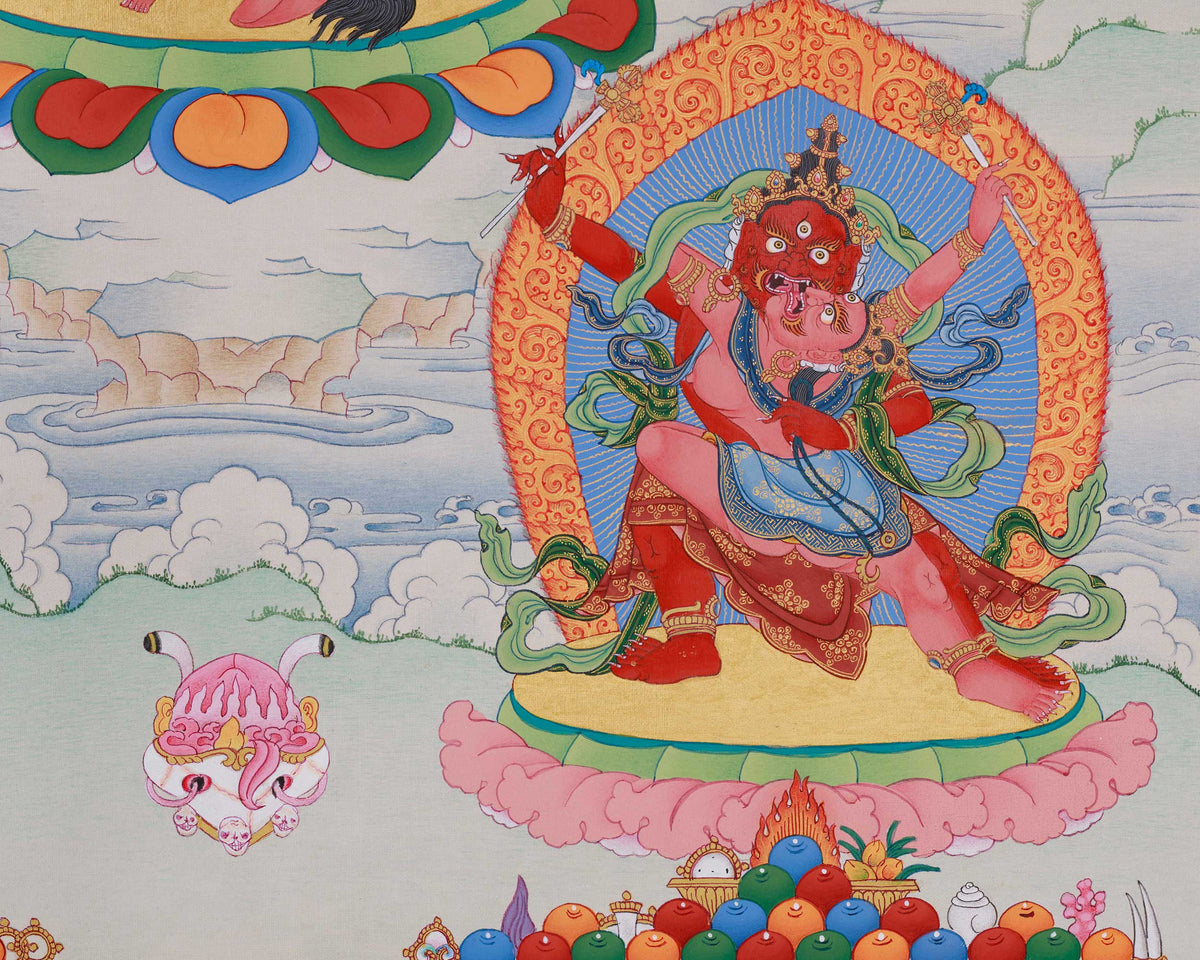 Sacred Dakini Kurukulla Thangka | Tibetan Semi-Wrathful Deity