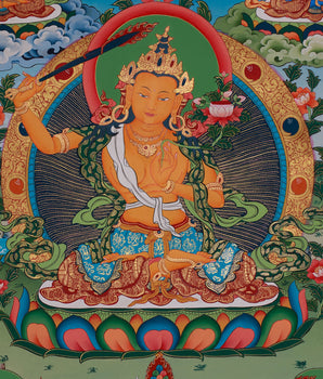 Five Manjushri Thangka | Depiction of Wisdom in Five Divine Forms
