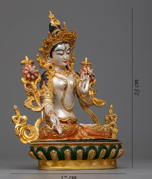 23cm White Tara Statue