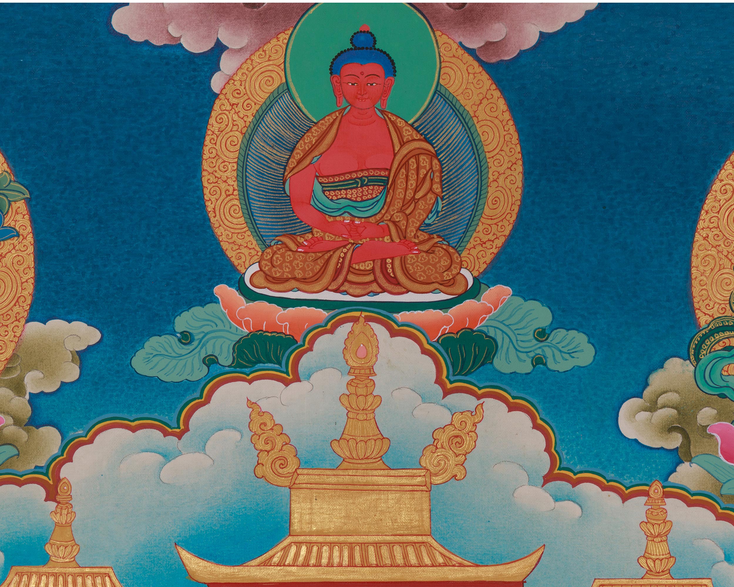 Tibetan Deity Manjushri Thangka | Wisdom, Clarity and Enlightened Mind