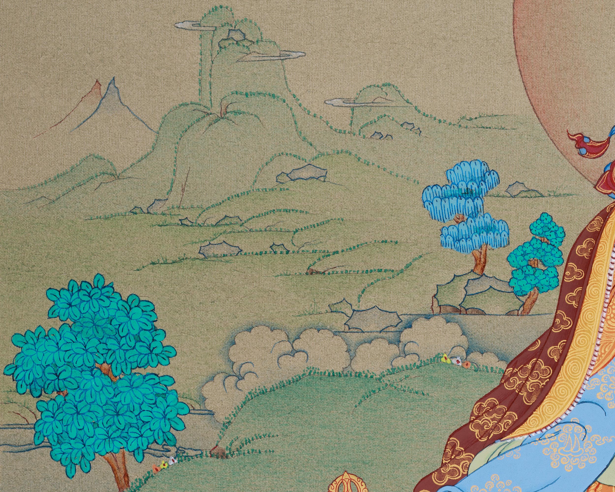 Thangka of Tantric Master Guru Rinpoche | Padmasambhava Artwork