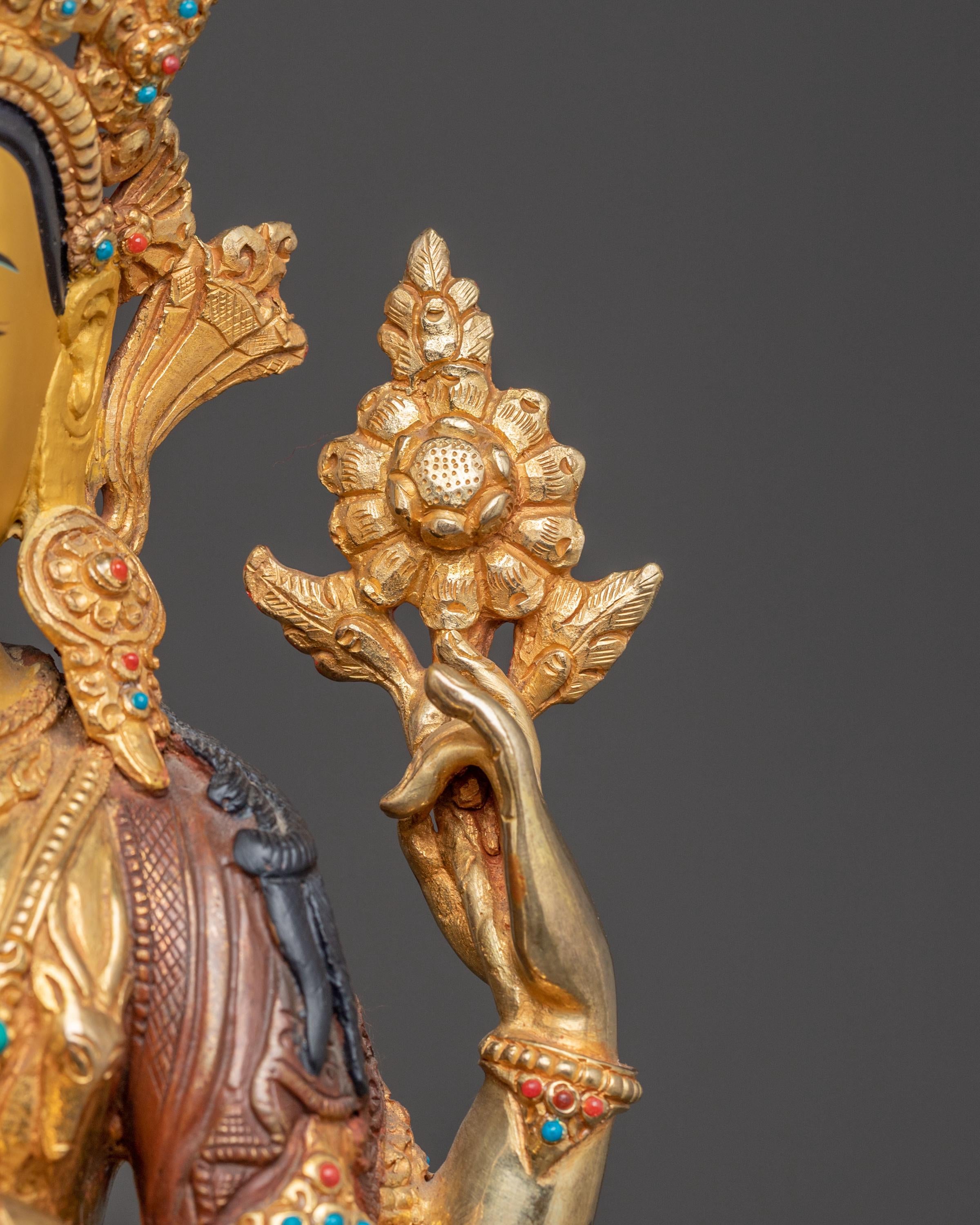Handmade Bodhisattva Avalokiteshvara Copper Statue | Buddhist Bodhisattva Art