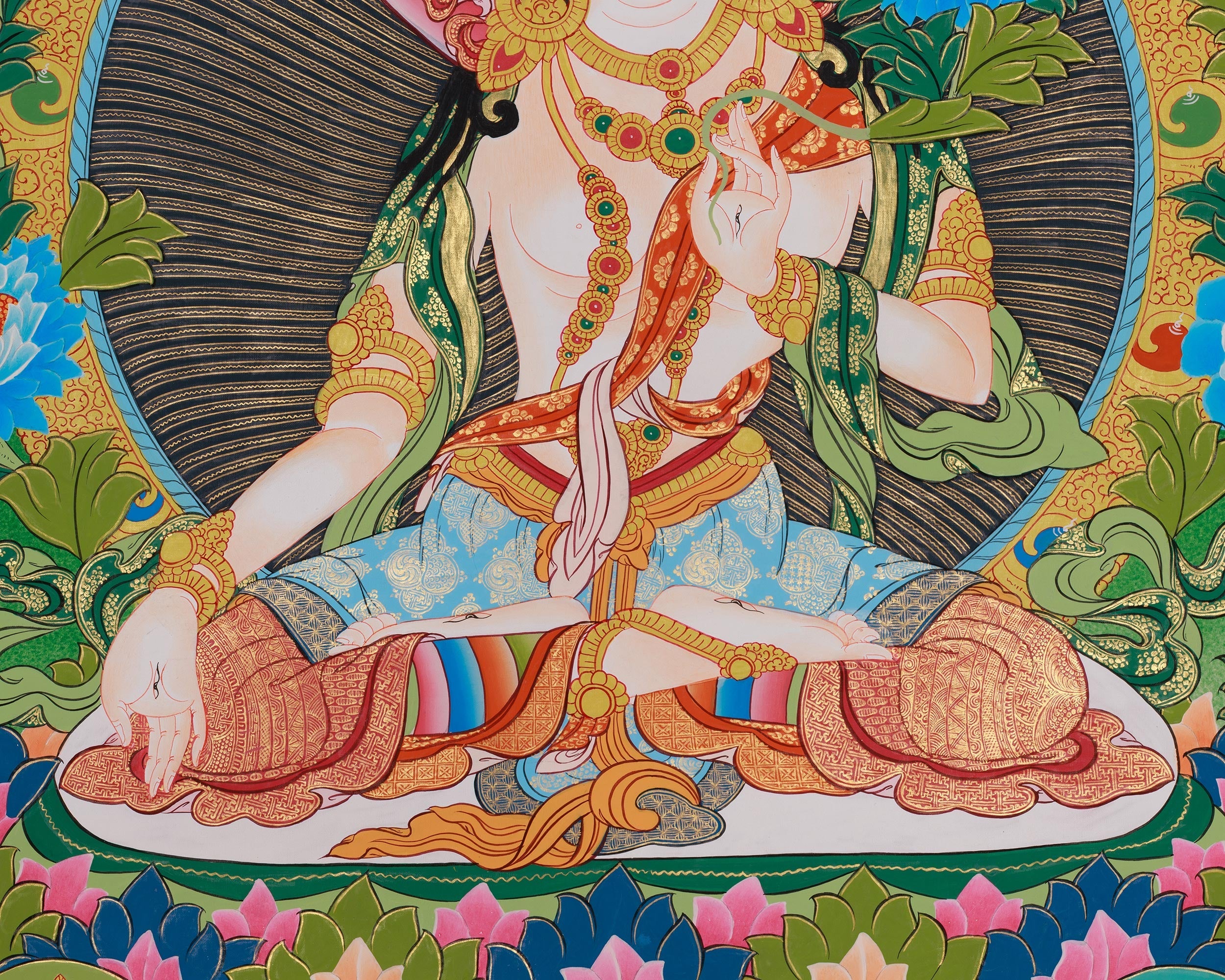 Sacred White Tara Thangka | Healing, Longevity and Compassionate Deity