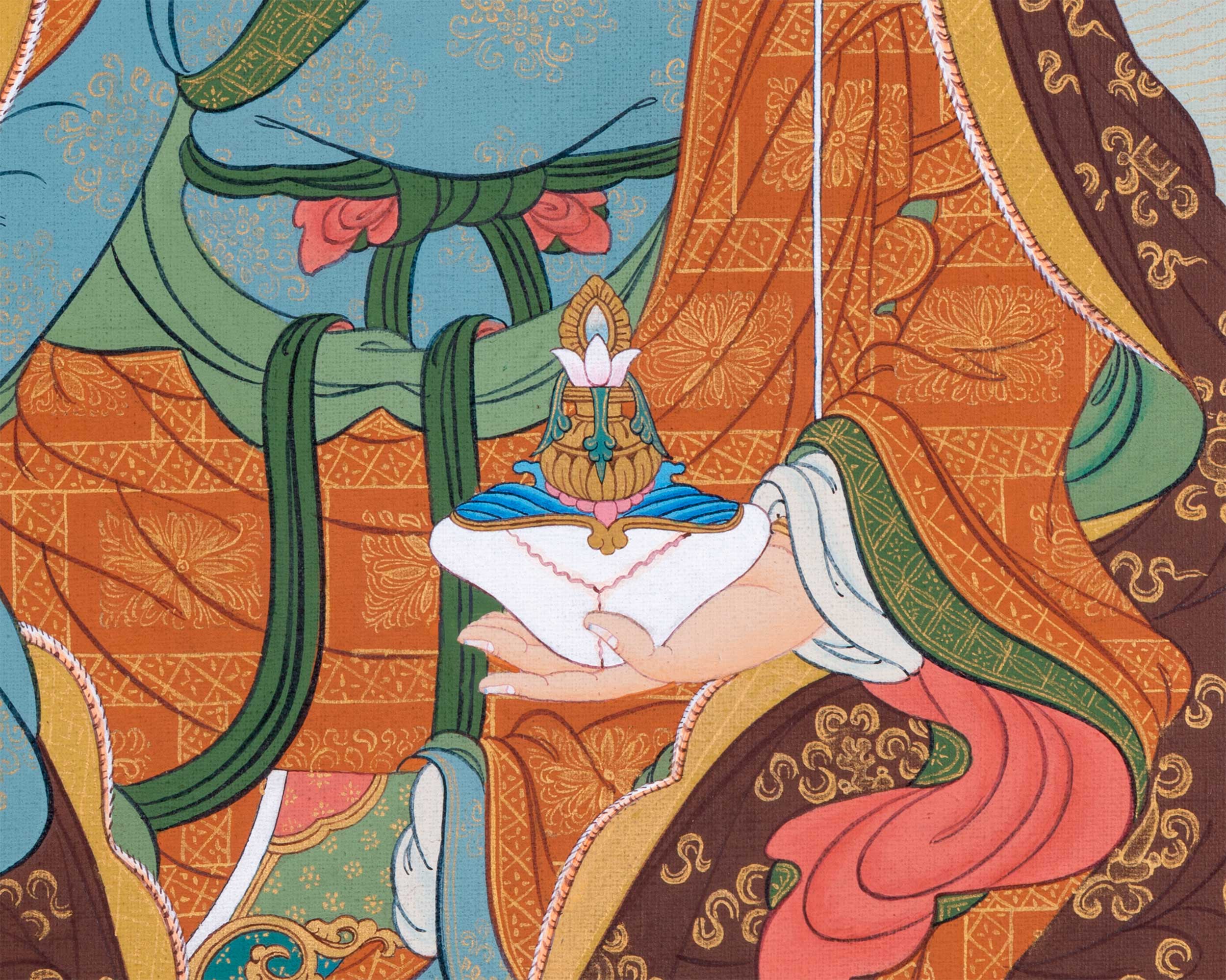 Traditional Padmasambhava Thangka Print | Guru Rinpoche, The Lotus Born Master
