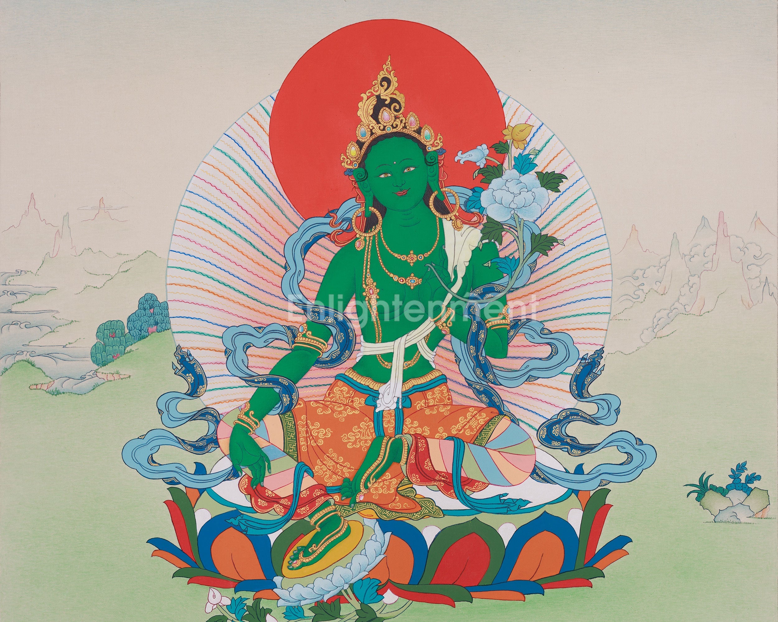 Sacred Green Tara Thangka | Shyama Tara | Mother of All Buddha
