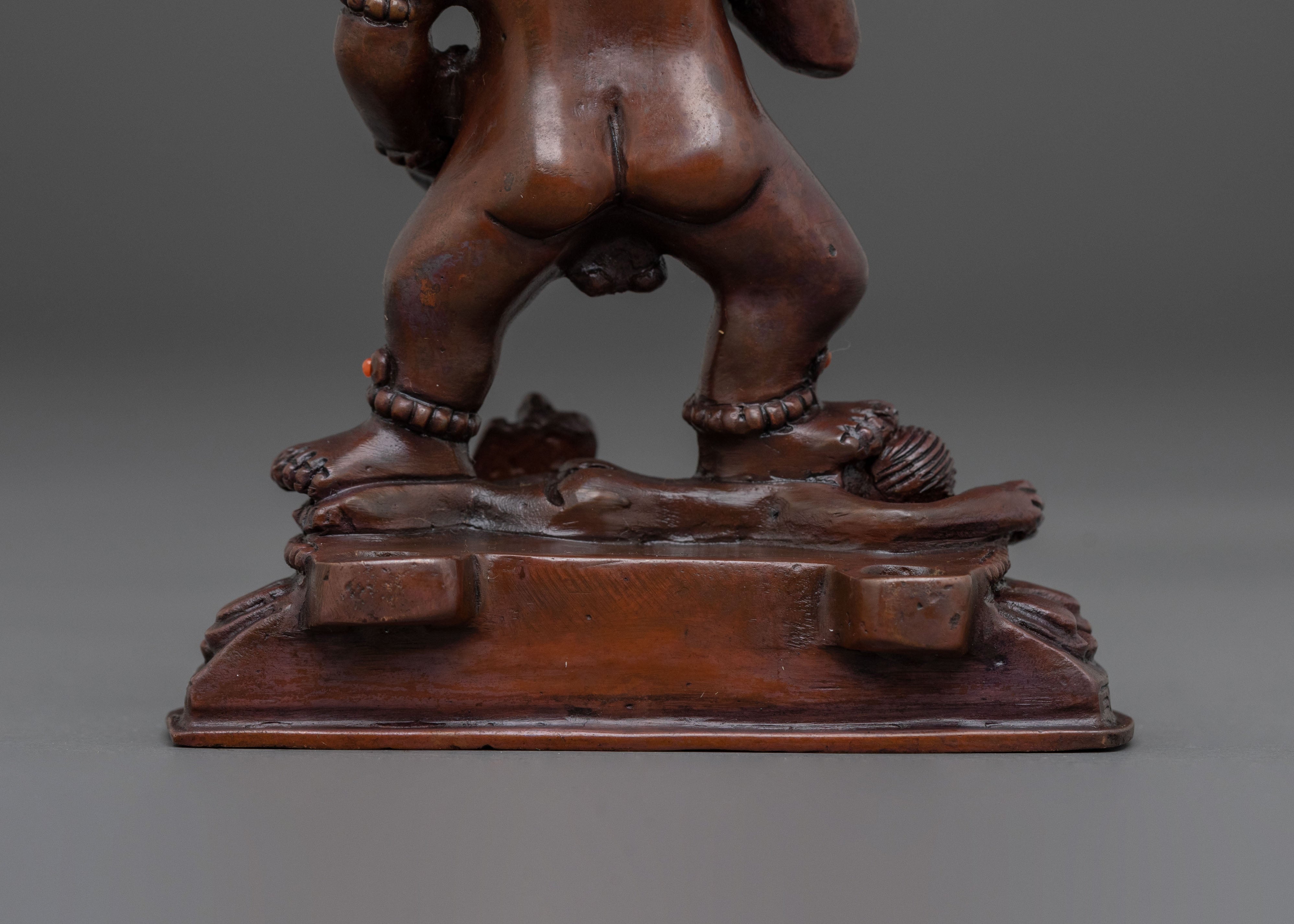 Black Dzambhala Sacred Sculpture | Buddhist Wealth Deity