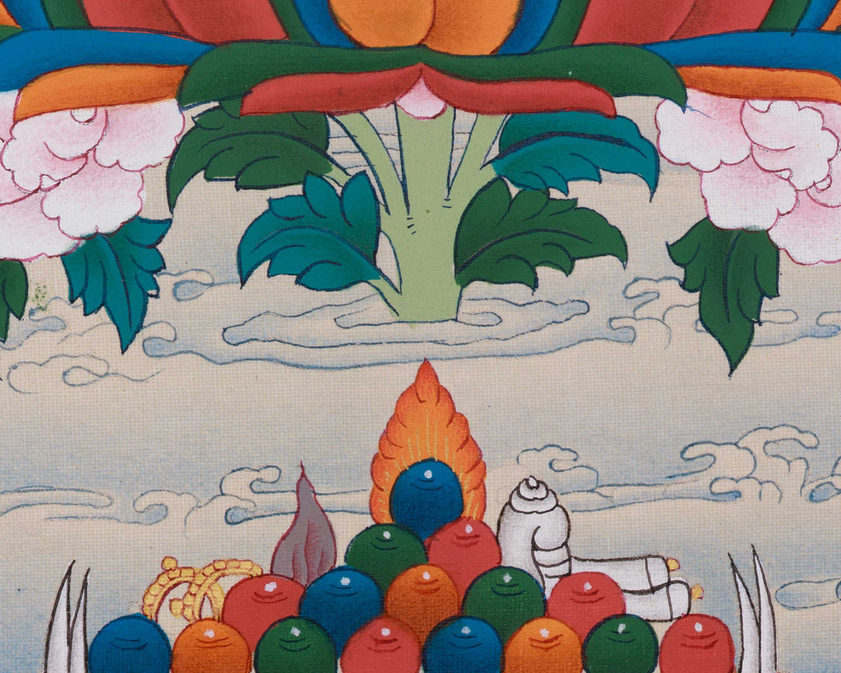 Manjushri Wisdom Deity Thangka | A Sacred Thangka of Knowledge and Enlightenment