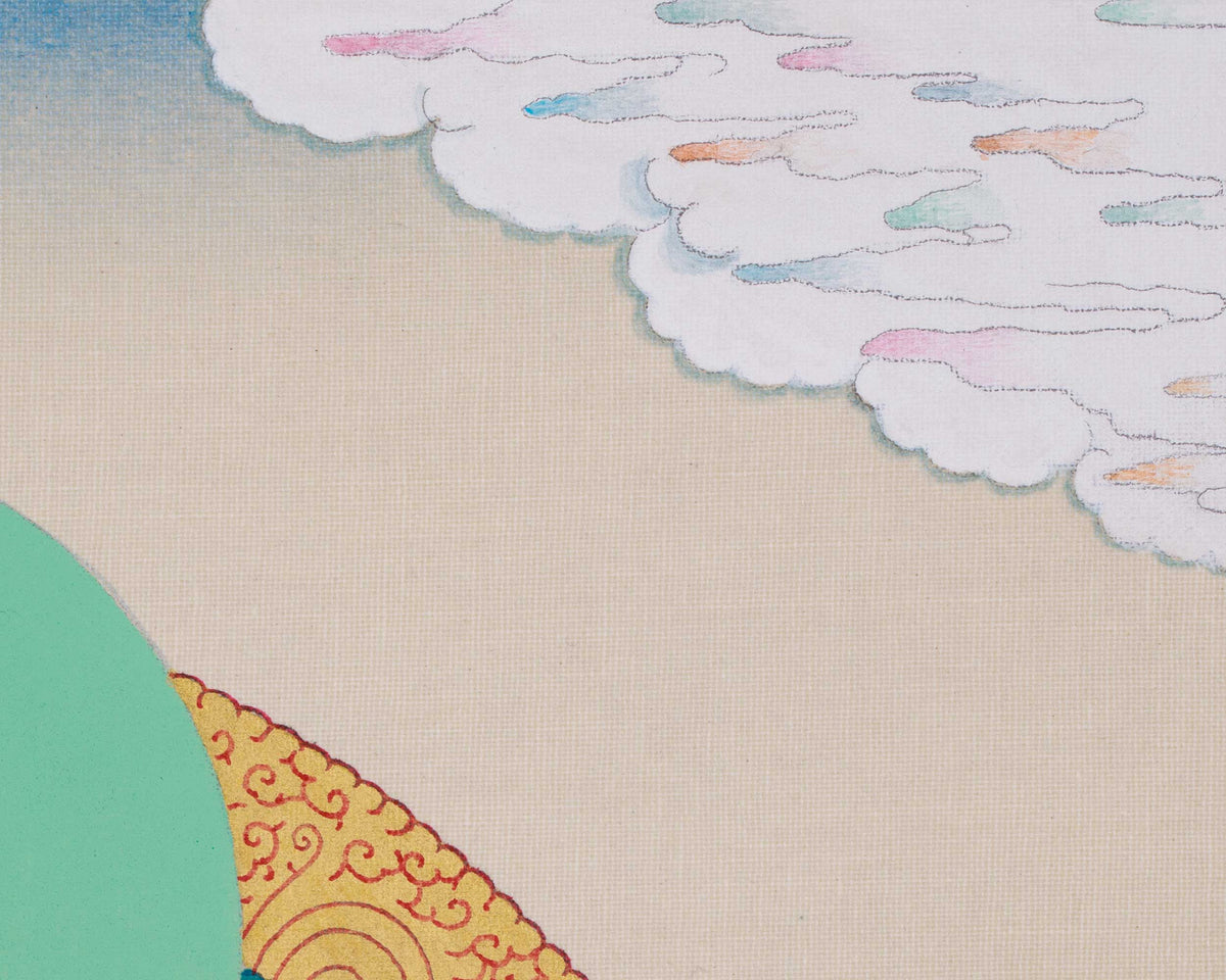 Manjushri Wisdom Deity Thangka | A Sacred Thangka of Knowledge and Enlightenment
