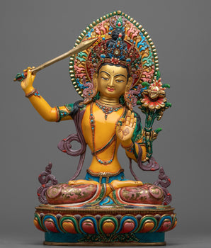 manjushri-painted statue