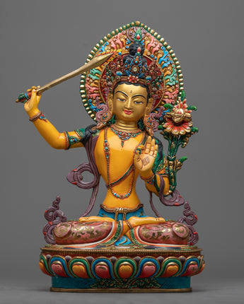 manjushri-painted statue
