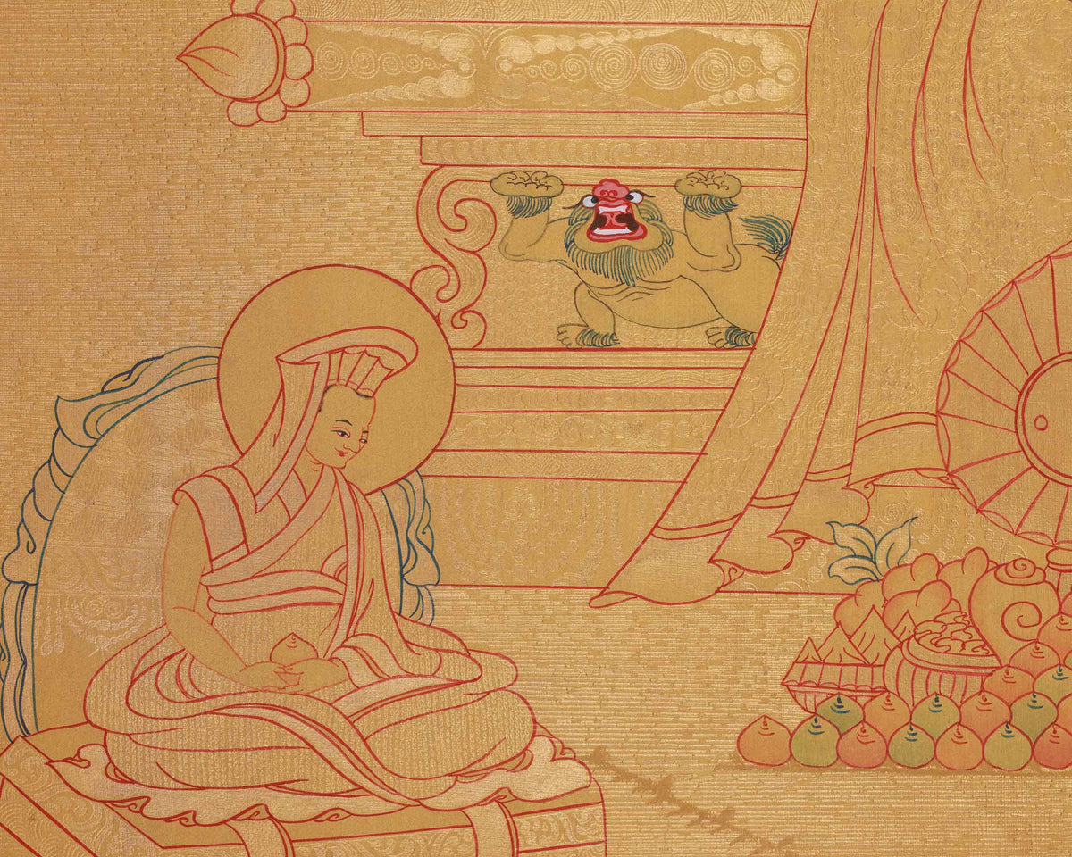 Meditating Buddha Shakyamuni Thangka | Spiritual Art of Wisdom and Serenity