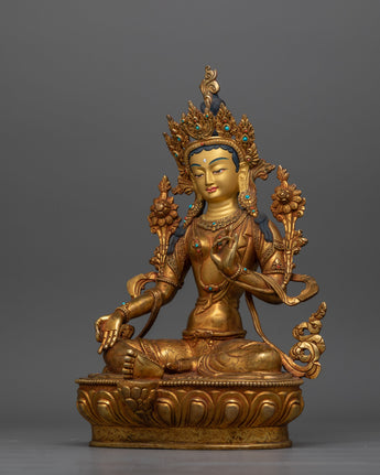 green-tara-gold-gilded-antique-touch
