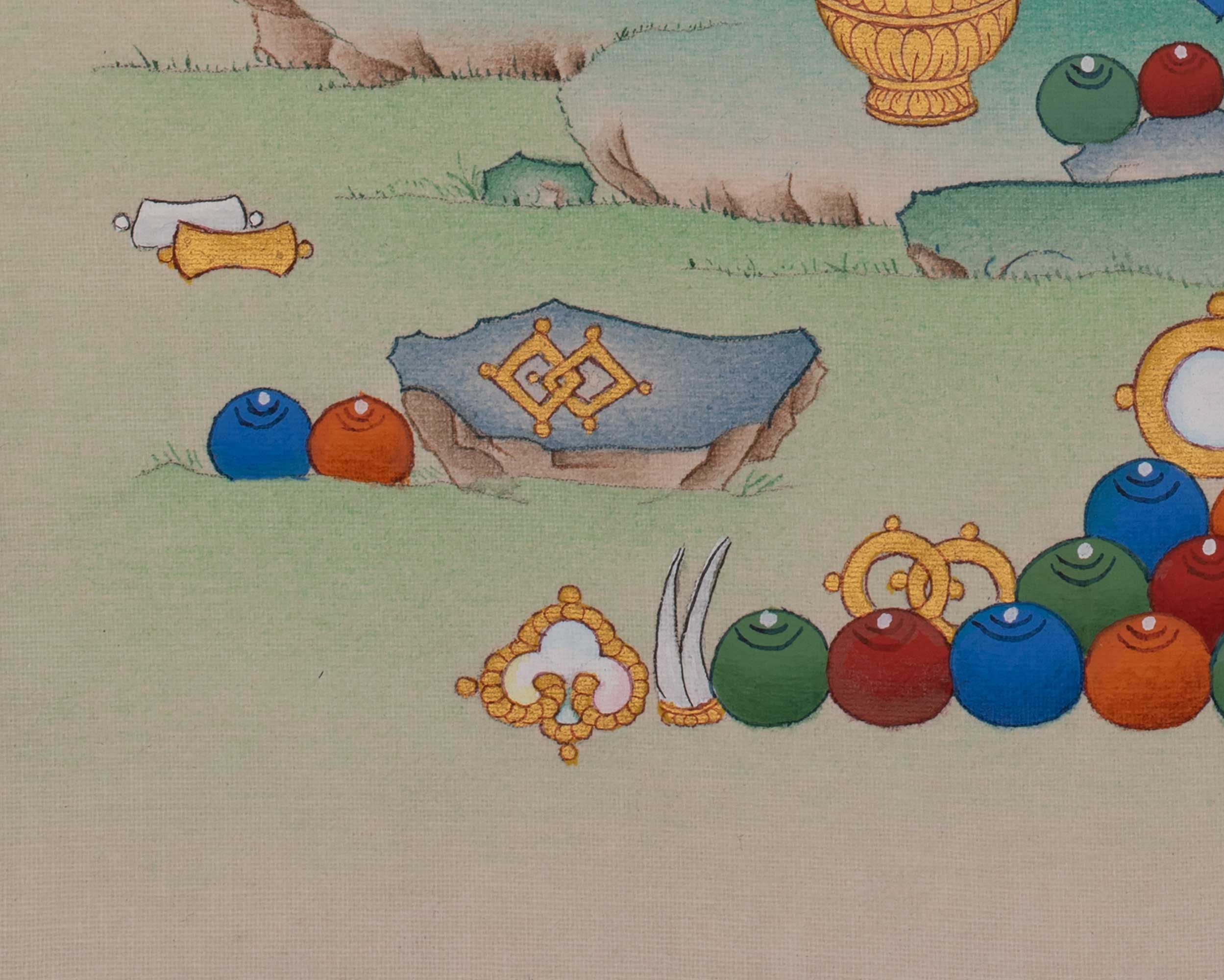 Dzambhala Wealth Deity Artwork | Tibetan Buddhist Painting for Prosperity and Abundance