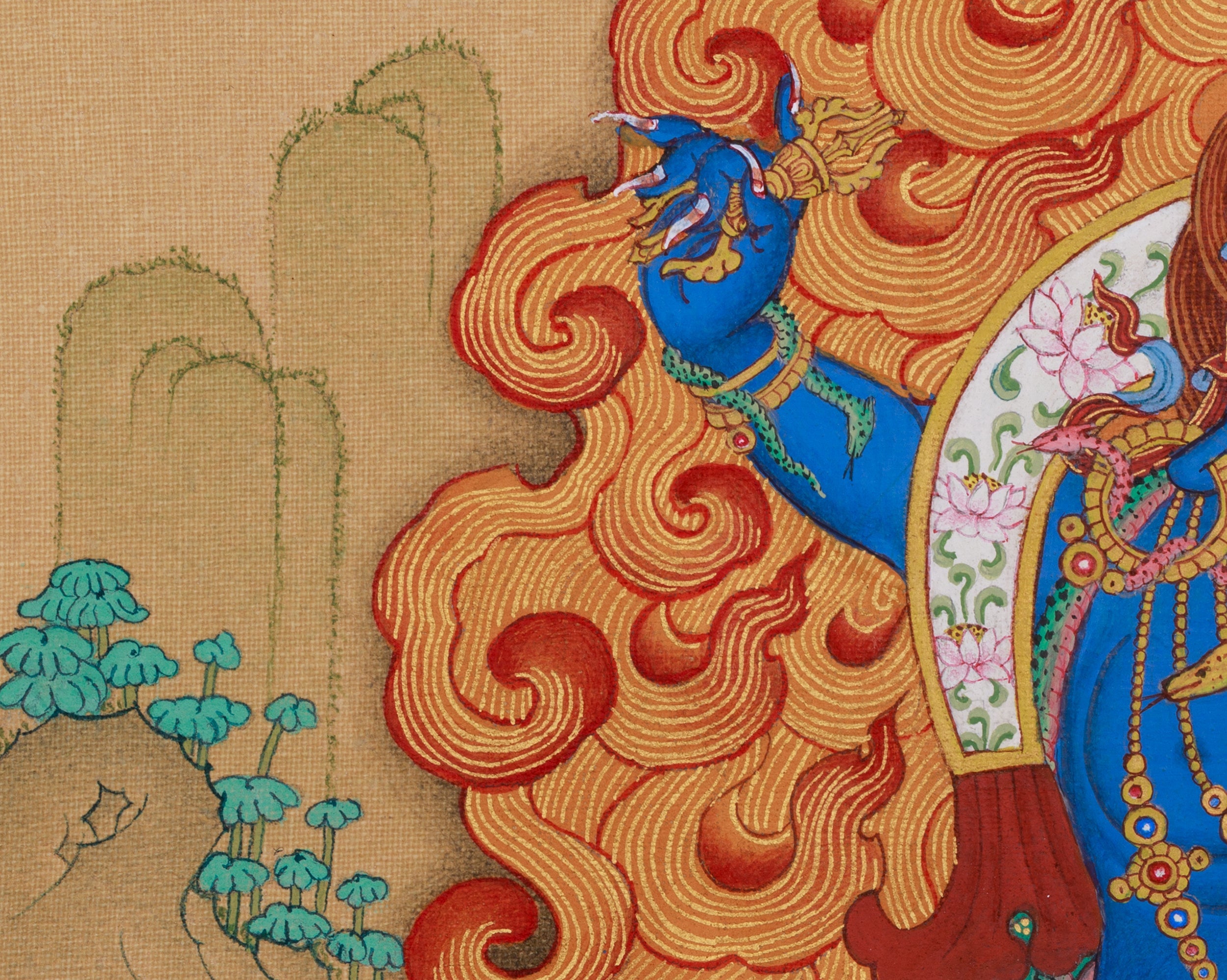 Protector of Dharma Vajrapani Thangka | Buddha's Protector