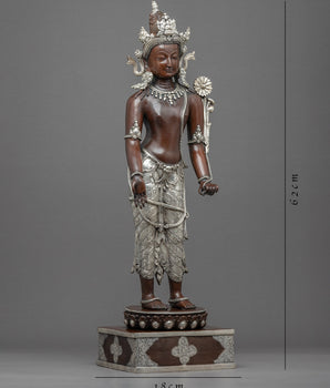 Standing Chenrezig Meditation Practice Statue | Bodhisattva Avalokiteshvara Handicraft