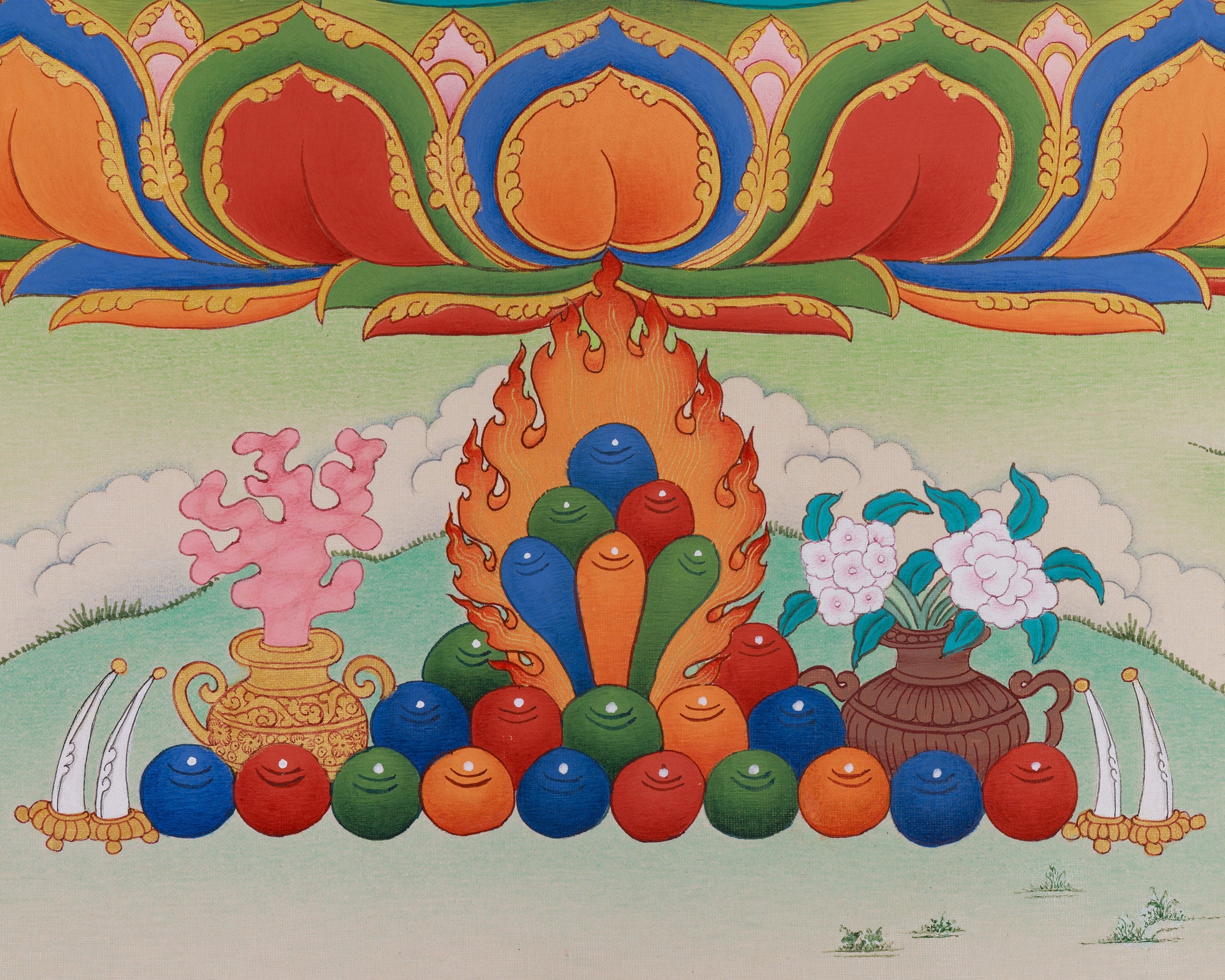 Divine Bodhisattva Chenrezig Painting | Symbol of Mercy and Protection