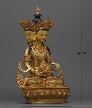 Majestic Four Faces Vairocana Statue | Handcrafted Symbol of Enlightenment