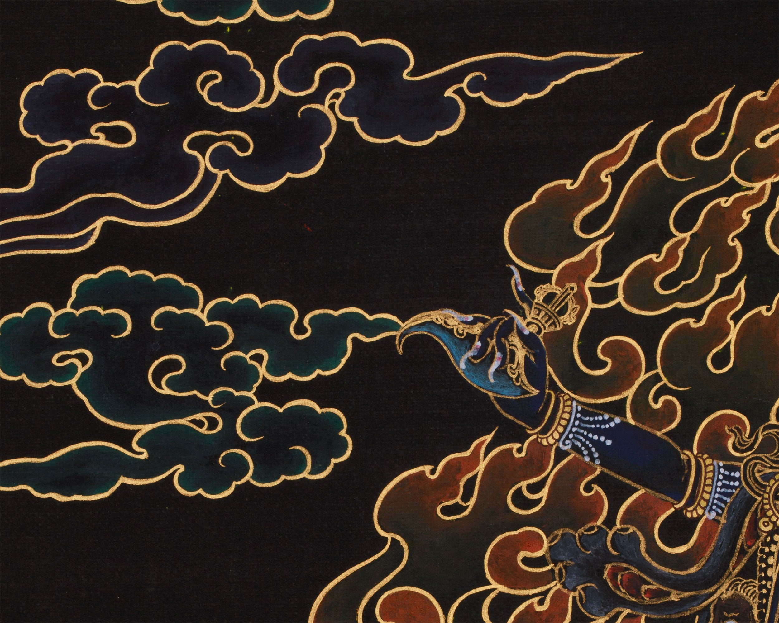 Wrathful Troma Nagmo Thangka | Embodies Transformation and Purification