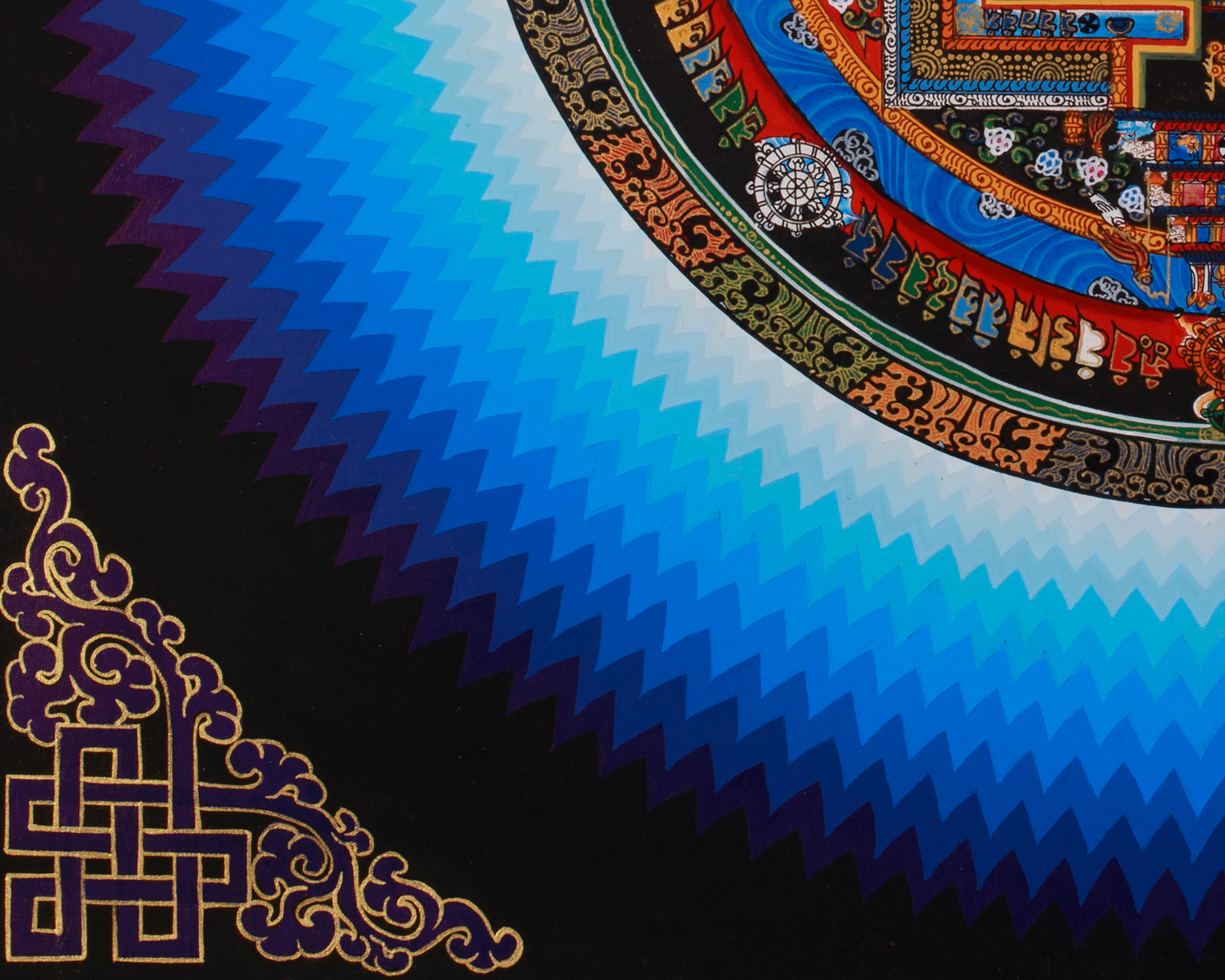 Kalachakra Mandala Meditation Art | Buddhist Wall Hanging Art