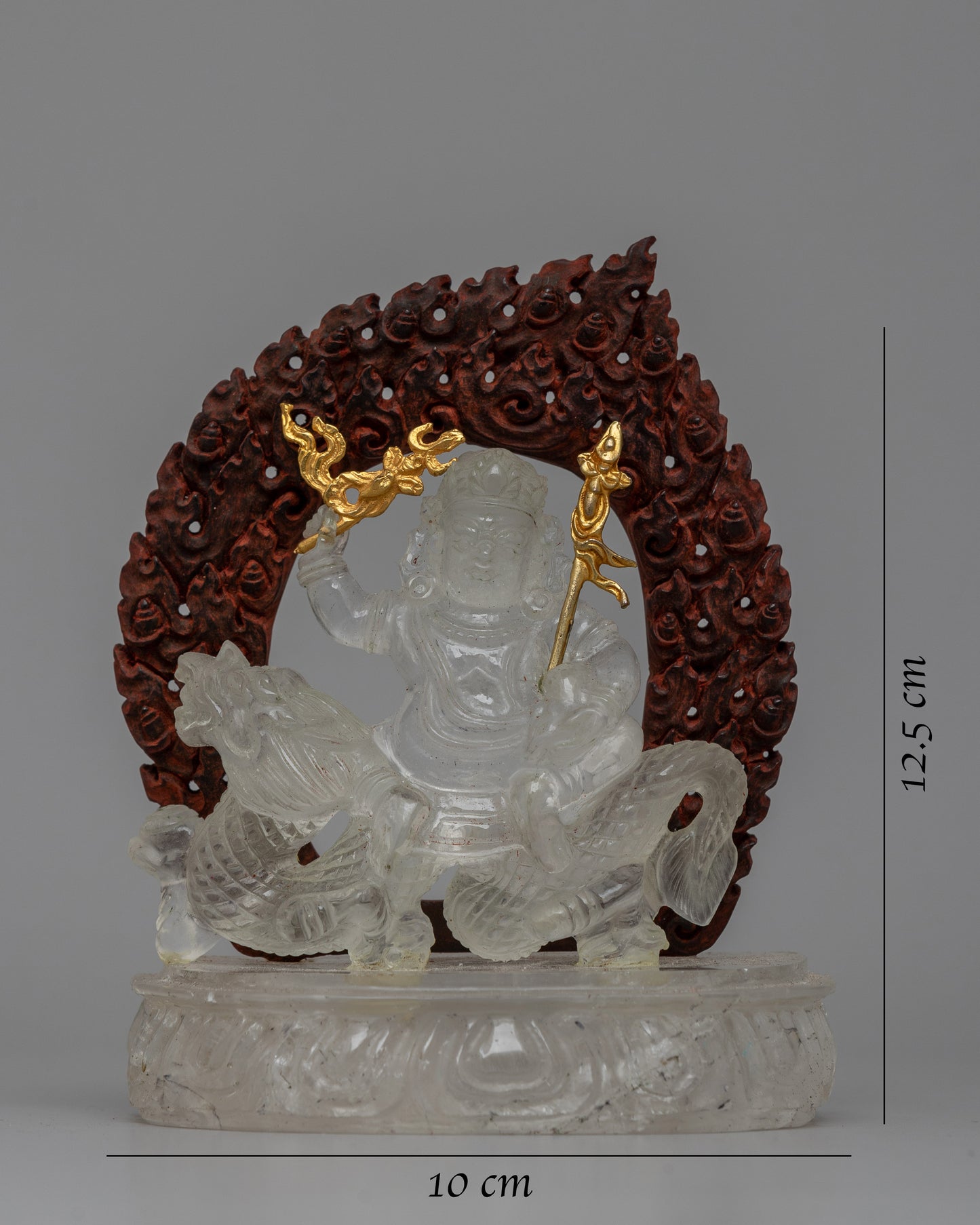 Crystal Stone Namtoshe Statue | Buddhist Wealth and Prosperity Sculpture