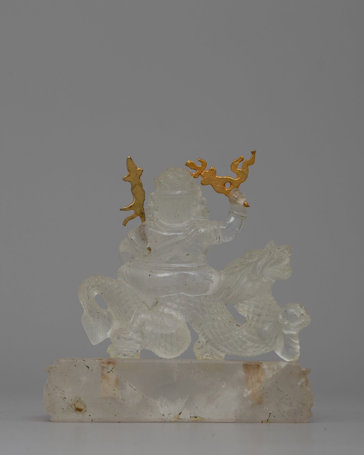 Crystal Stone Namtoshe Statue | Buddhist Wealth and Prosperity Sculpture