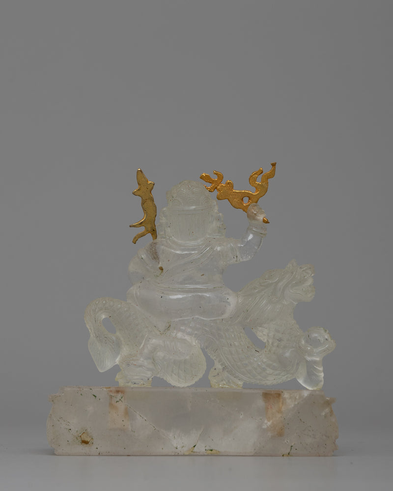 Crystal Stone Namtoshe Statue | Buddhist Wealth and Prosperity Sculpture