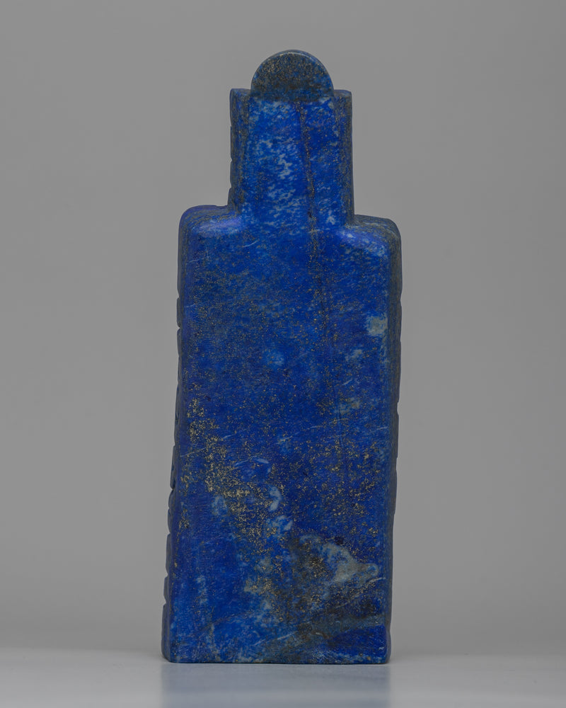 Lapis Standing Lokeshvara Statue | Rich Blue Gemstone Buddhist Icon