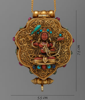 Manjushri Ghau Box Locket | Sacred Talisman for Spiritual Insight