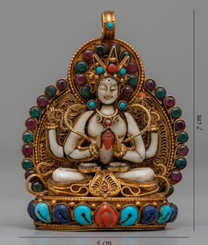 Chenresig Prayer Locket | A Sacred Amulet for Compassion