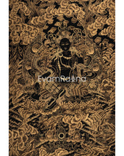 Gold Green Tara Thangka