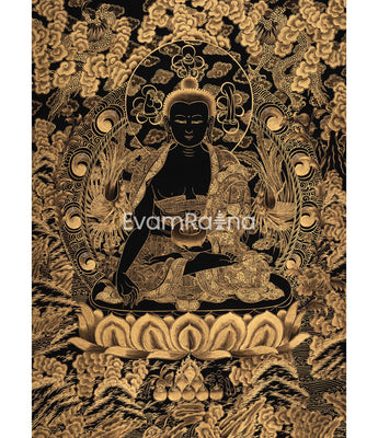Gold Medicine Buddha Thangka 