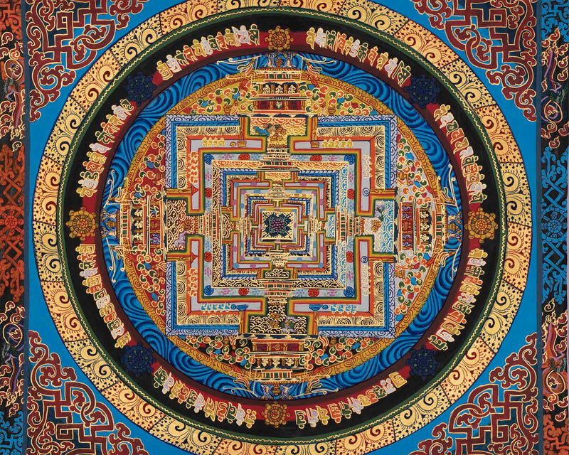 Hand-Painted Kalachakra Mandala | Perfect For Meditation and Yoga