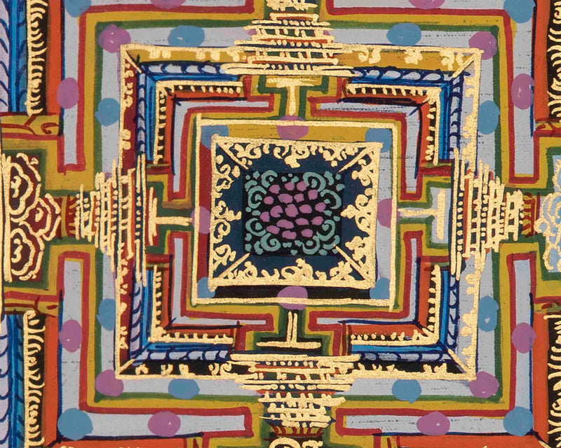 Hand-Painted Kalachakra Mandala | Perfect For Meditation and Yoga